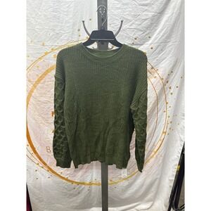 Women's Cream Sweater Long Sleeve Honeycomb Knit Pullover -Cupshe Size S‎